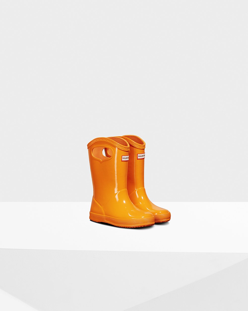Galochas Hunter Criança Laranja - Original First Classic Grab Handle Gloss - 48BURQELW